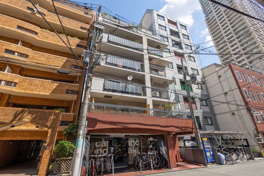 クローバーハイツ第2大手前の外観（南西側から）