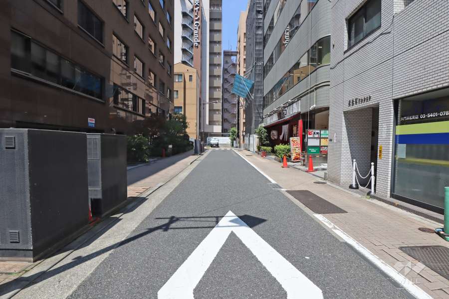 敷地南側の前面道路（東側から）