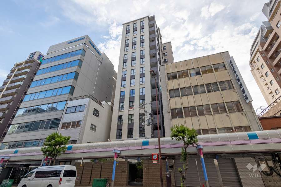 グランドメゾン松屋町駅前の外観（北東側から）