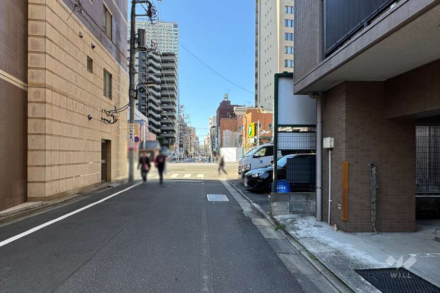 敷地北側の前面道路