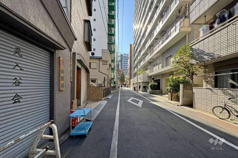 敷地南東側の前面道路　