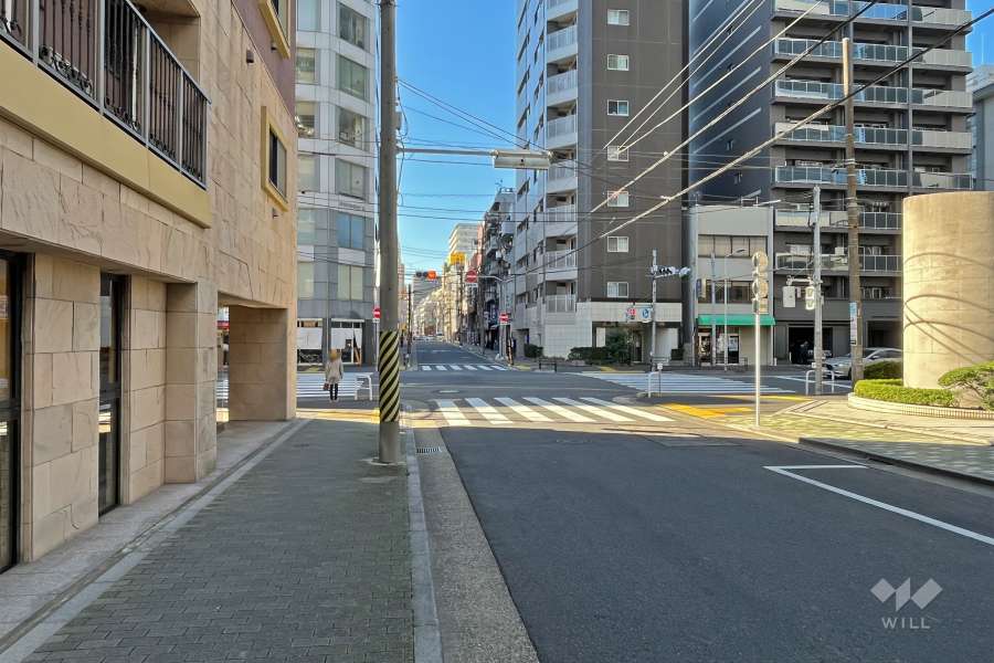 敷地北側の前面道路（東側から）