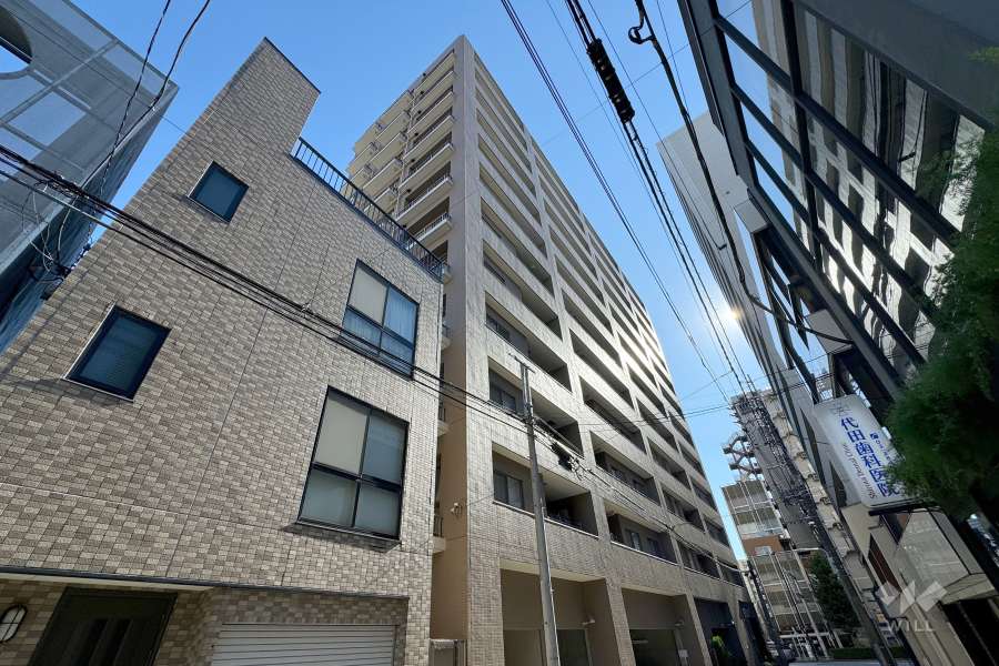 クリオ蔵前壱番館の外観（北西側から）