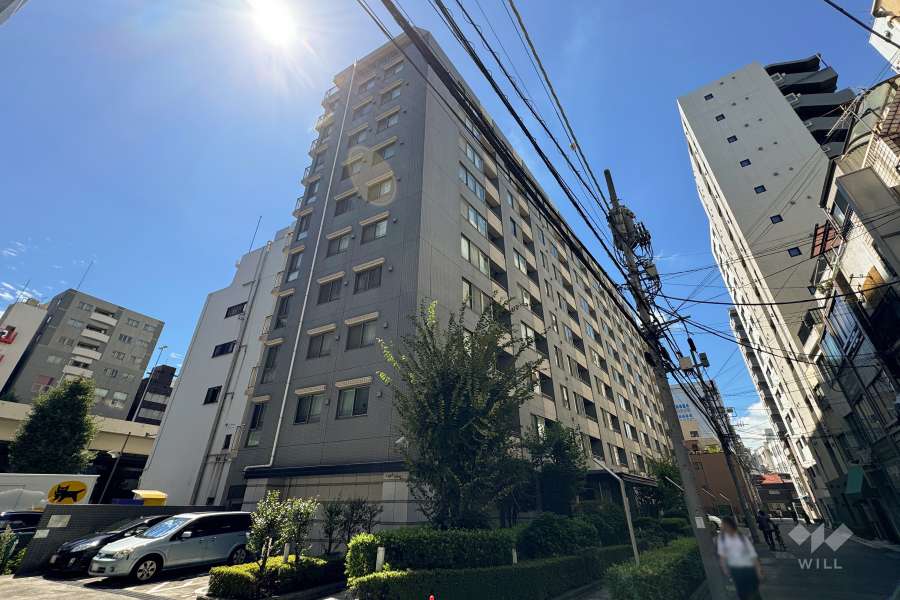 コスモ上野パークサイドシティの外観（北西側から）