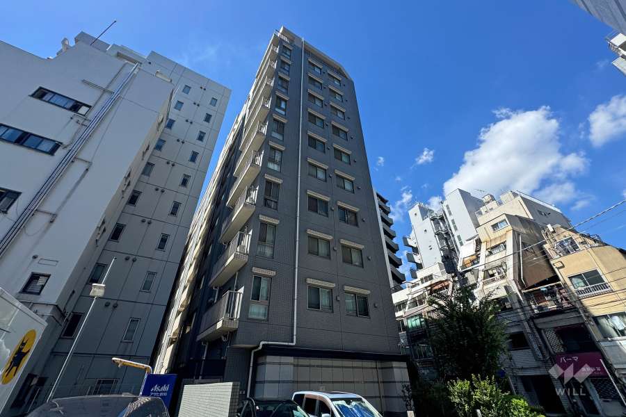 コスモ上野パークサイドシティの外観（北東側から）