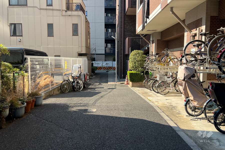 敷地南側の前面道路　