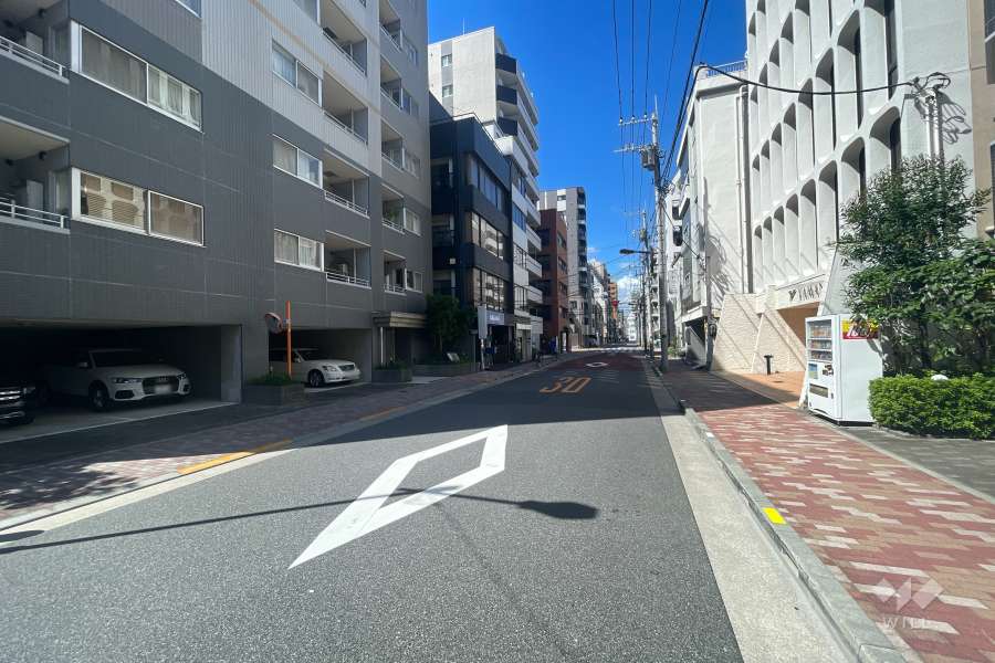 敷地東側の前面道路