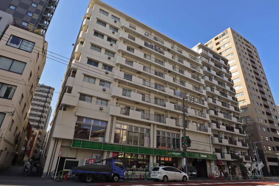 中銀東上野マンシオンの外観（南東側から）