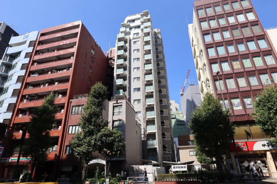 藤和シティホームズ蔵前駅前の外観(南東側から)