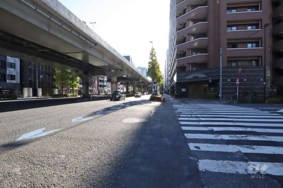 敷地南東側の前面道路　