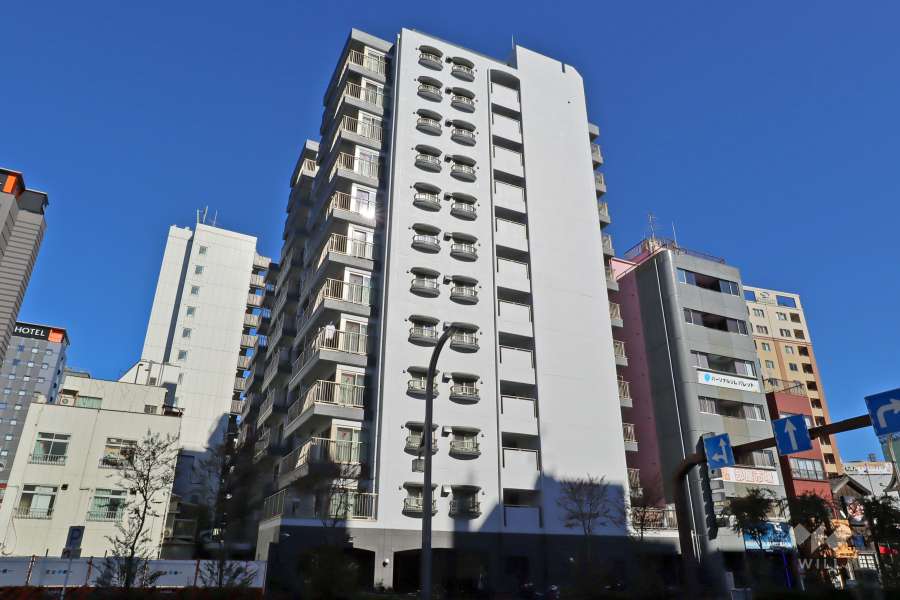 雷門スカイマンションの外観(南西側から)