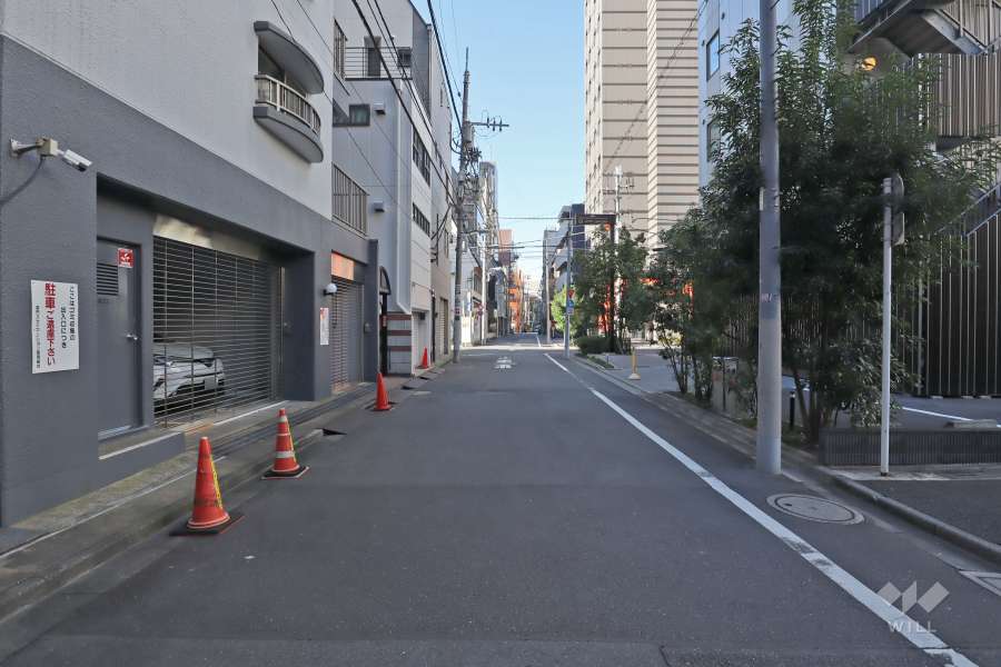 敷地北側の前面道路(東側から)