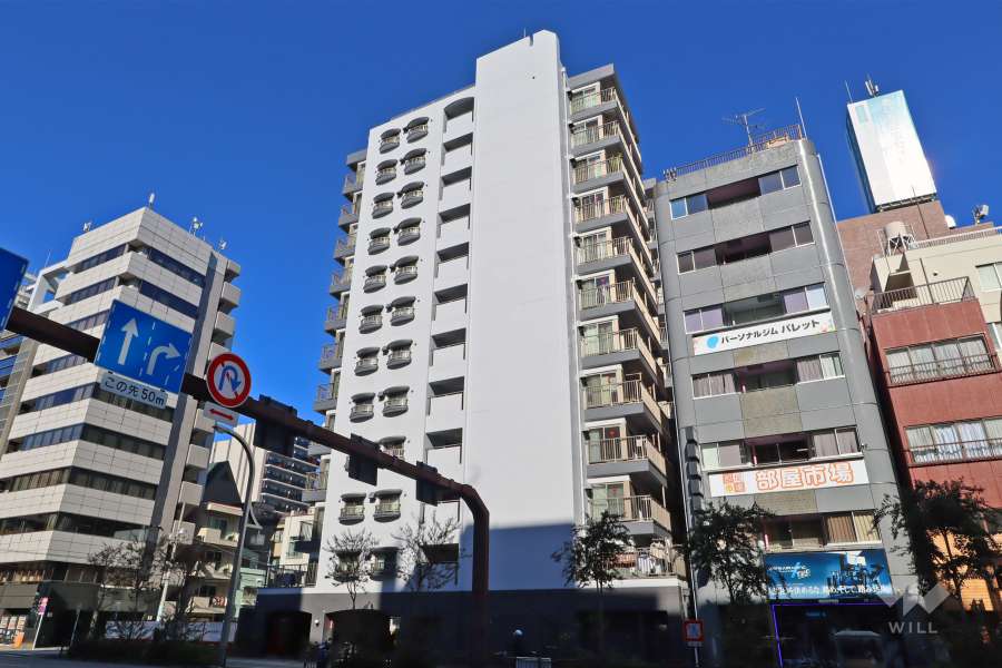 雷門スカイマンションの外観(南東側から)