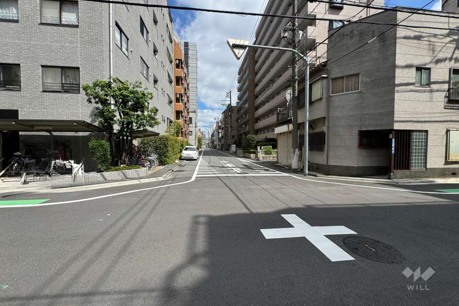 敷地東側の前面道路