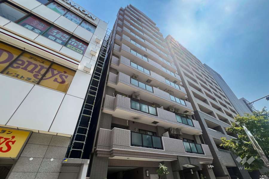 レクセルマンション浅草の外観（北西側から）