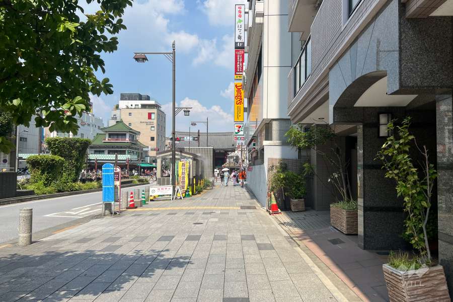 敷地の西側前面道路（南側から）