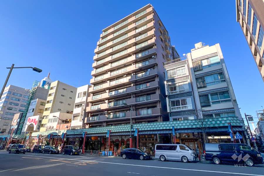 ファミール浅草一丁目の外観（南東側から）