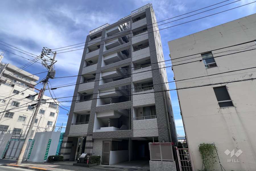 アビテ蔵前リバーサイドの外観（南西側から）