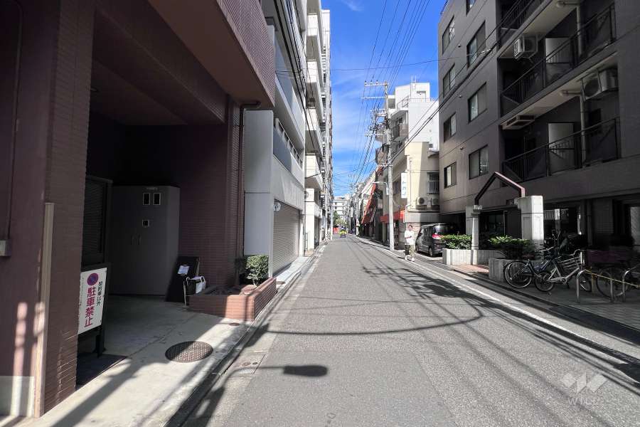 敷地南東側の前面道路