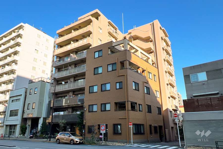 クリオ東浅草の外観（南西側から）