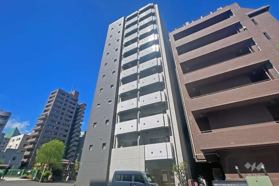 スカイコート浅草柳橋の外観（北東側から）