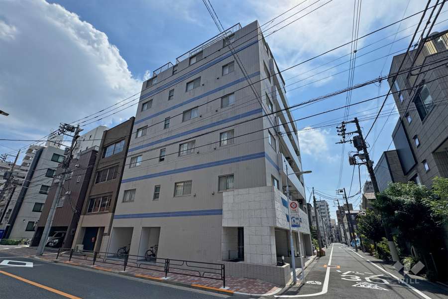 入谷アムフラット2の外観（北西側から）