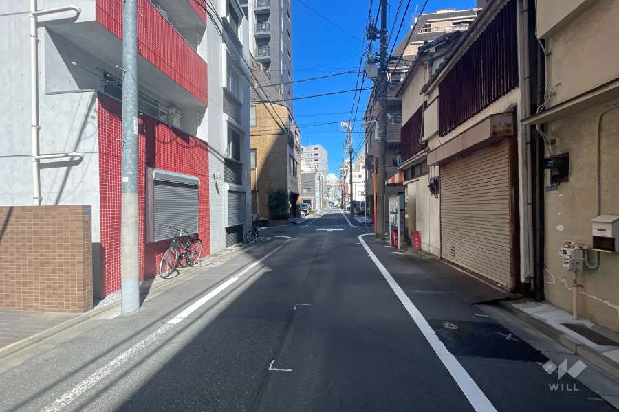 敷地南側の前面道路　
