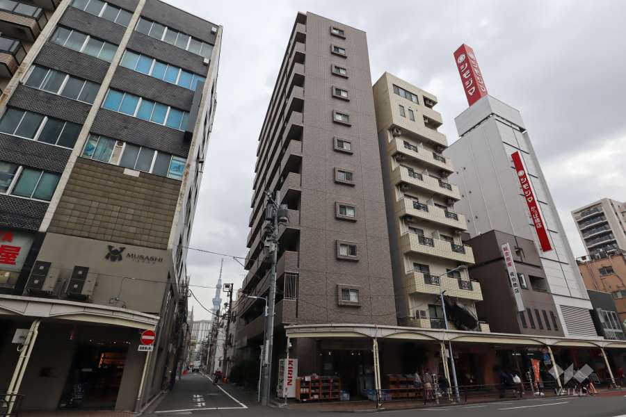 サンスタレ西浅草の外観(北西側から)