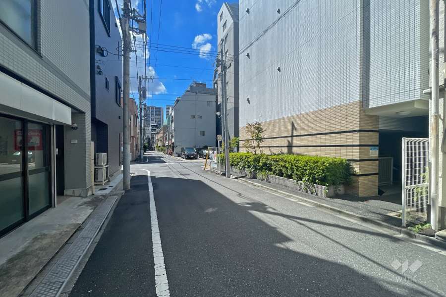 敷地南側の前面道路（東側から）