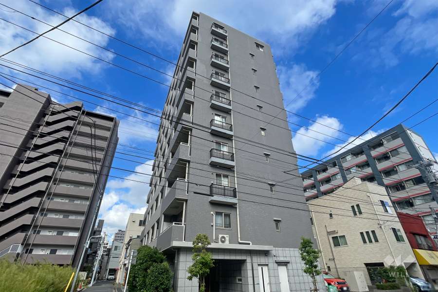 日神デュオステージ浅草今戸の外観（南東側から）