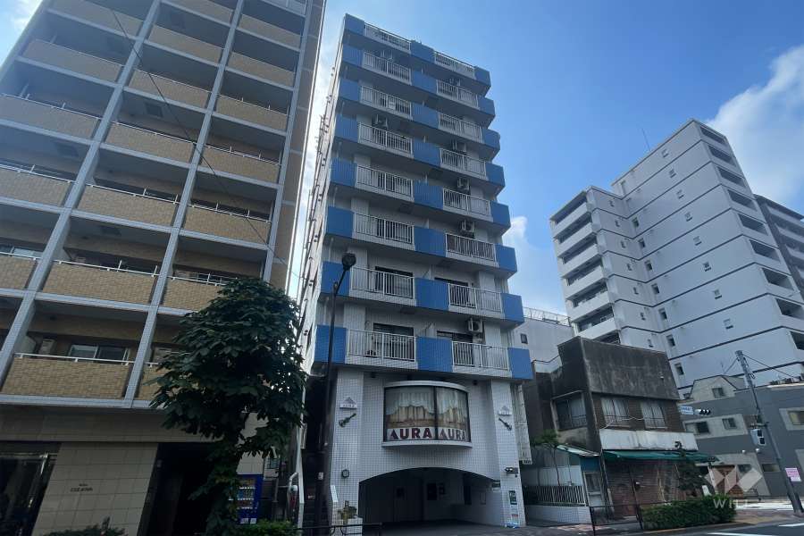 アズール上野の外観（南西側から）