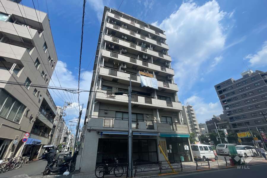 エスポワール入谷の外観（南西側から）