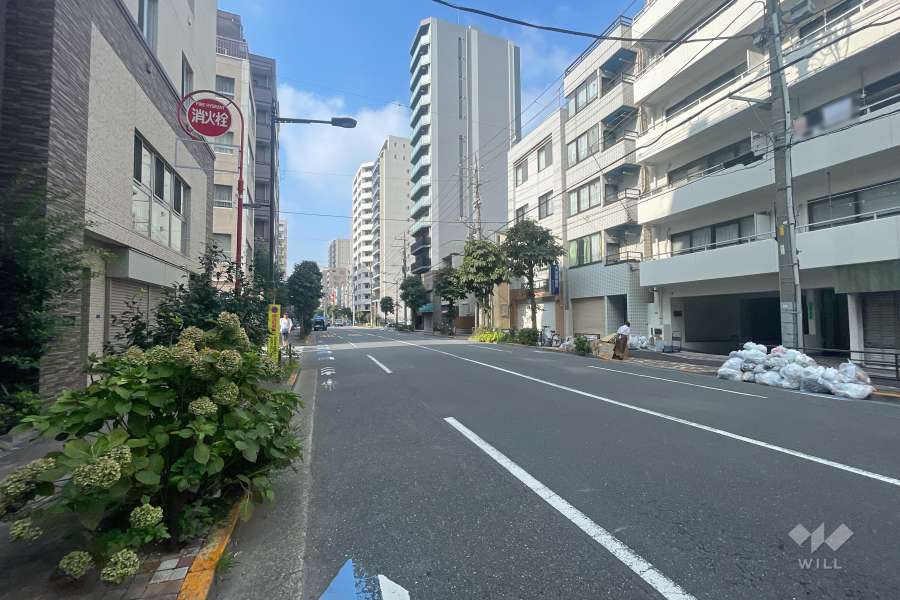 敷地南東側の前面道路