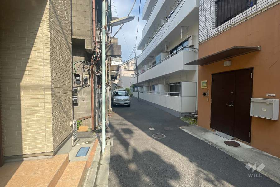 敷地南西側の前面道路　