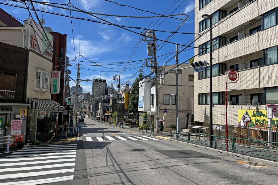 敷地南側の前面道路（東側から）