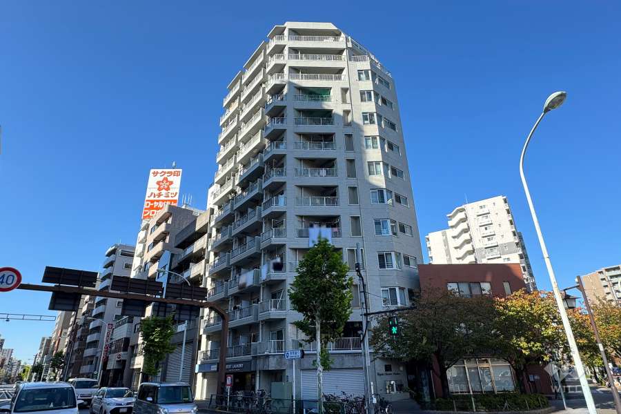 ペガサスマンション浅草の外観（南東側から）