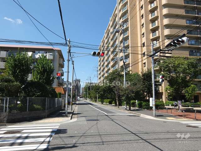 敷地南側の前面道路（東側から）