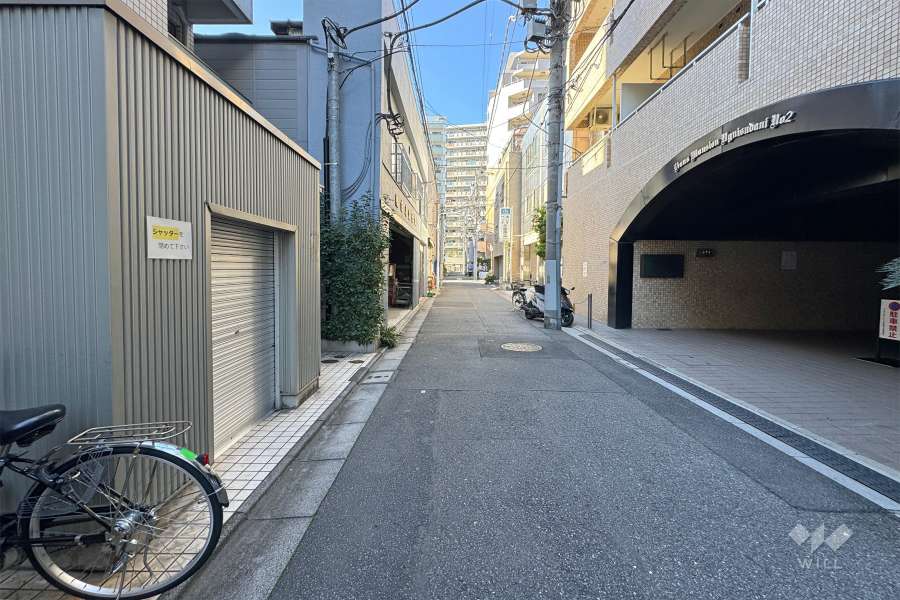 敷地南側の前面道路　