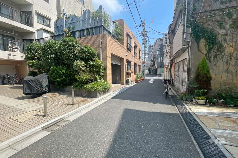 敷地南側の前面道路　