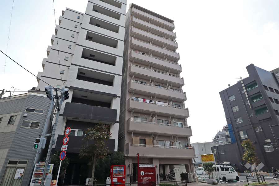 根岸武蔵野マンションの外観(北西側から)