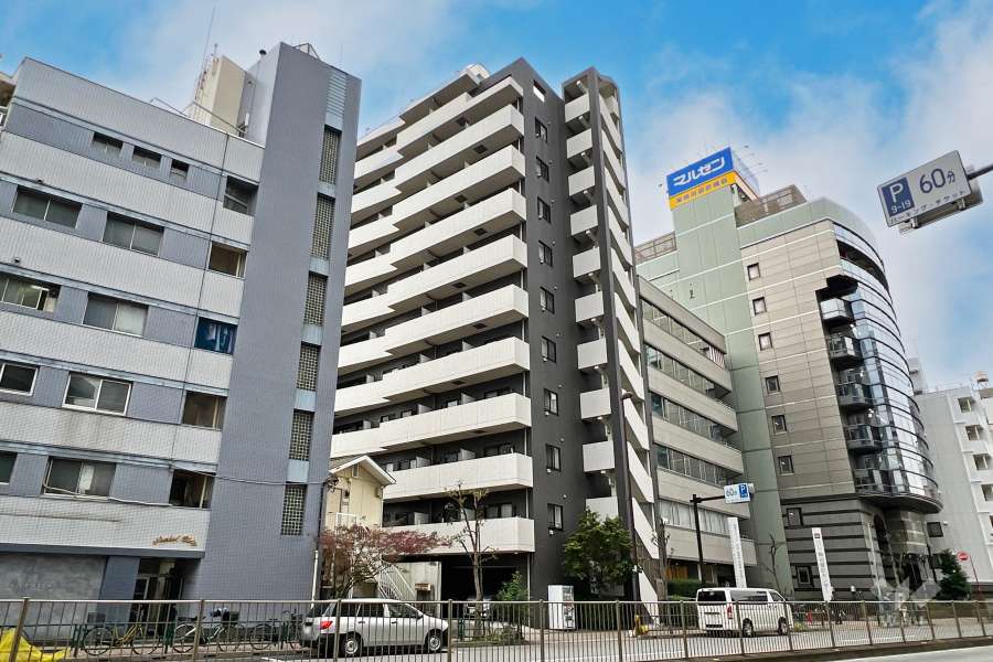 ロメック山手日暮里の外観（北東側から）