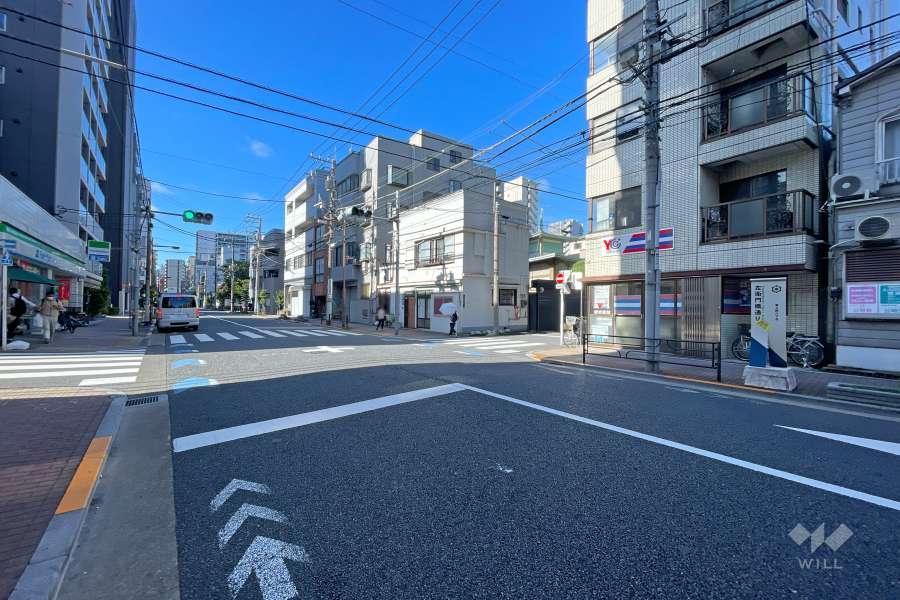 敷地の東側前面道路（北側から）