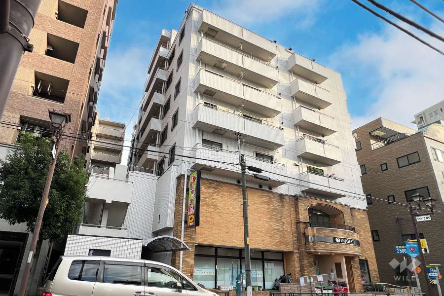 東急ドエルアルス鶯谷の外観（北側から）