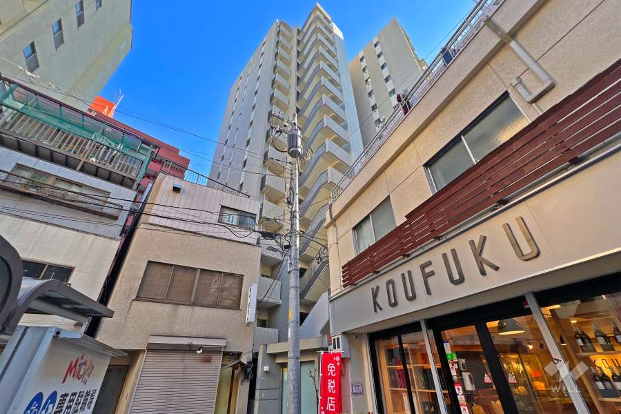 イニシア上野根岸の外観（北西側から）