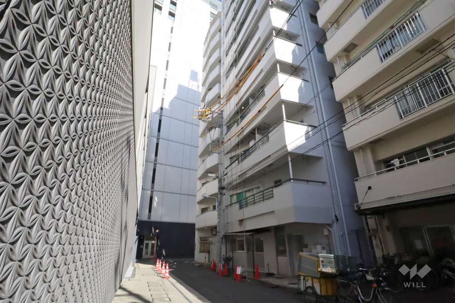 敷地西側の前面道路（南側から）