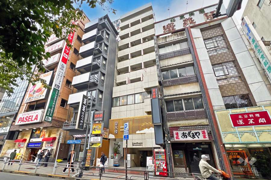 ライオンズマンション上野山下の外観（北東側から）