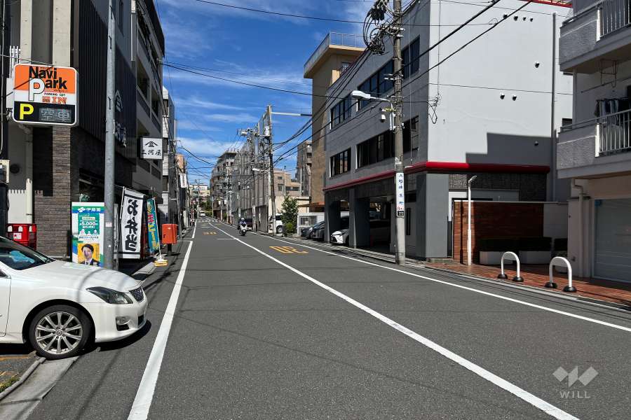 敷地南西側の前面道路　