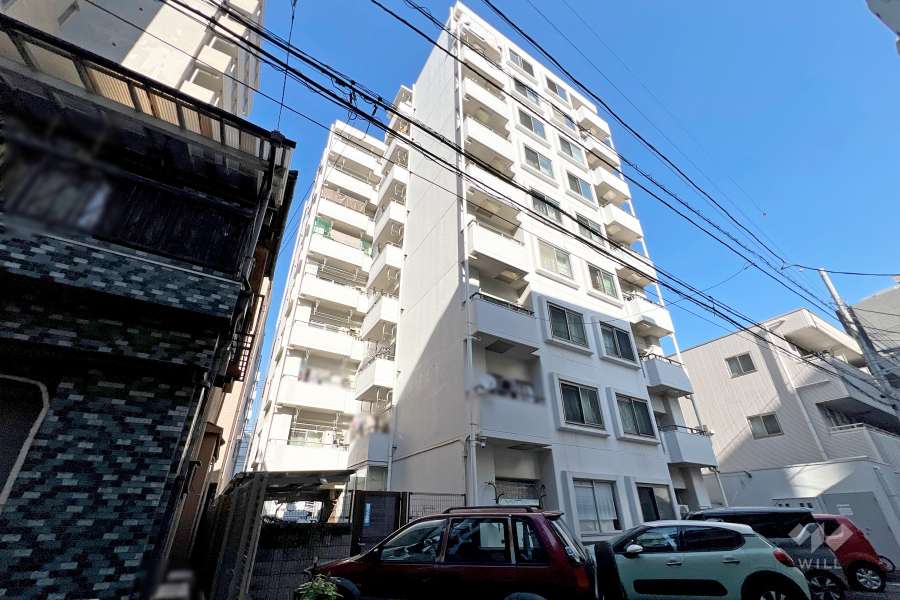 朝日グリーンハイツの外観（南西側から）　　