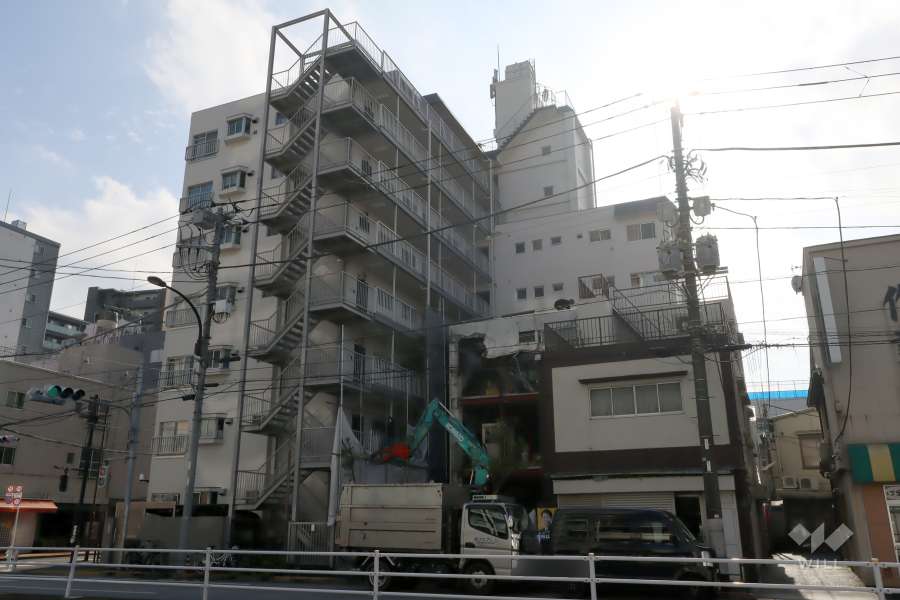 三の輪フラワーマンション(北西側から)