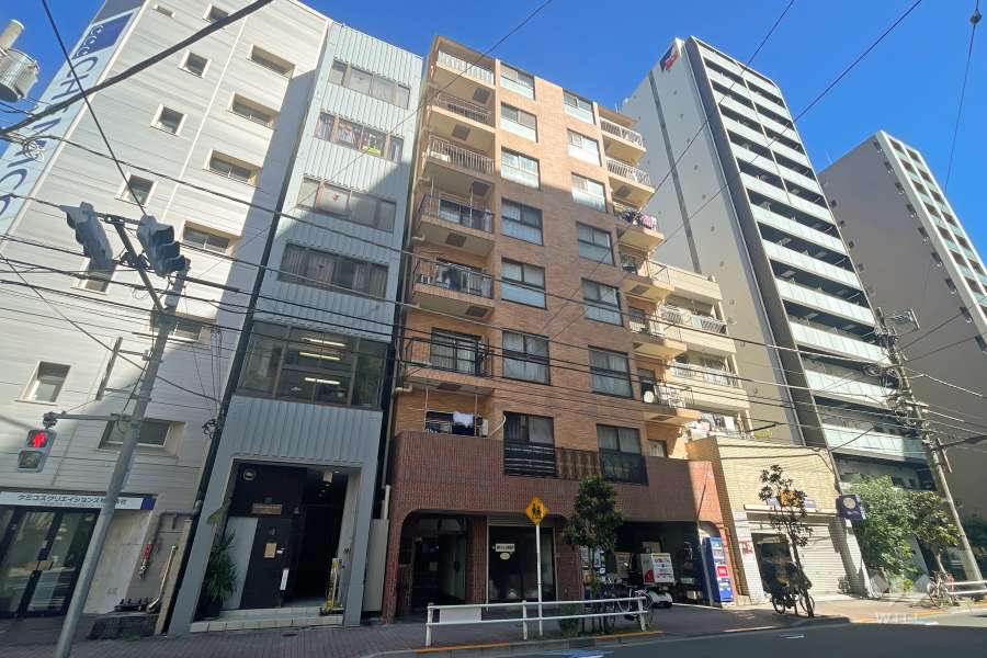 サンハイツ三筋の外観（北西側から）